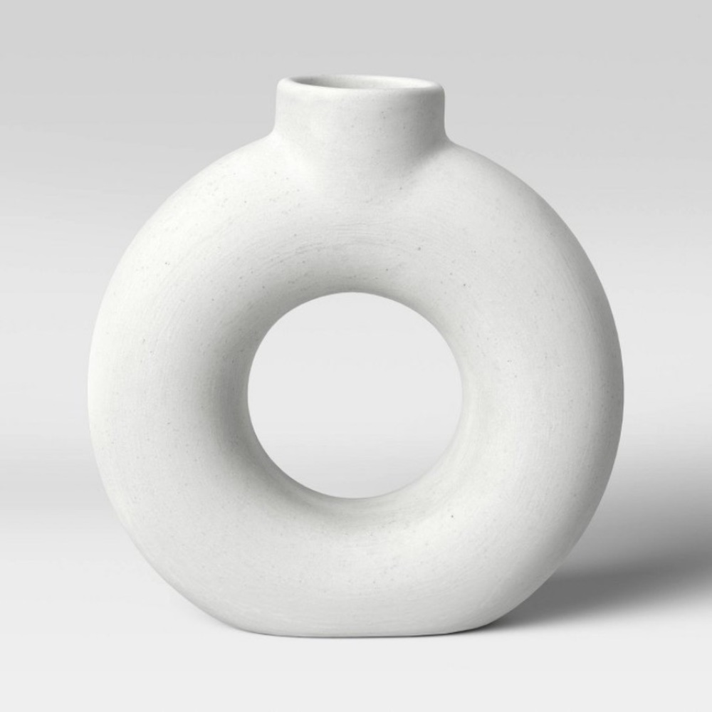 Project 62 Donut White Vase Ceramic NWT - Picture 2 of 6